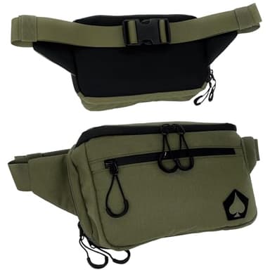 HighSpeedDaddy Concealed Carry Fanny Pack - 500D Water-Resistant Nylon, Quick Access CCW Pocket, YKK AquaGuard Zippers, EDC Bag with Adjustable Waist (upto 49"), Everyday Carry for Men & Women - Green