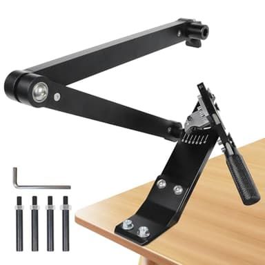 AOVPIBY Lawn Mower Blade Sharpener 15-45° Adjustable for Straight Mulching High-Lift Blades with Ball Bearing Enlarged Handle 4 Adapter Pins, Use with Angle Grinder