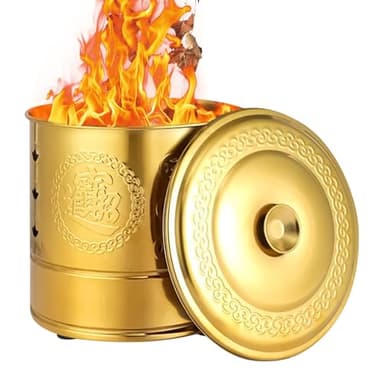 Burn Barrels,Portable Paper Burner Stainless Steel Incinerator Yard Waste Incinerator Fire Pit Bin for Outside