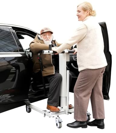 VOCIC Electric Transfer Lift for Car, Portable Folding Patient Lift Transfer Chair, Electric Assist Lift Aid for Seniors, Adults, AY06