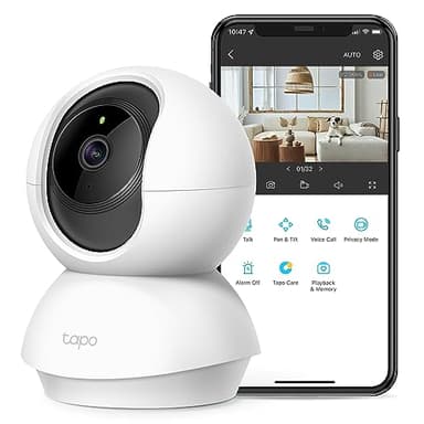 Tapo TP-Link 2K Pan/Tilt Security Camera for Baby Monitor, Dog Camera w/Motion Detection and Tracking, 2-Way Audio, Night Vision, Cloud &SD Card Storage, Works w/Alexa & Google Home C210