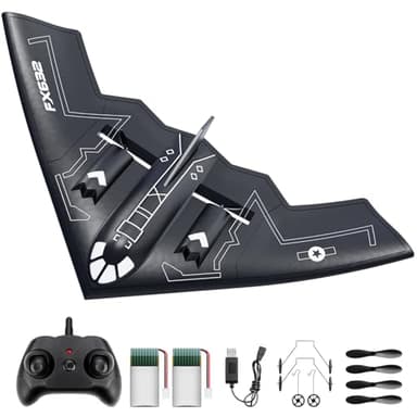 AIGIMU RC Airplane, RC Plane Ready to Fly, 2CH Remote Control Airplane with 6-axis Gyro Stabilizer B2 Spirit Stealth Bomber 2.4GHz Remote Control Plane for Beginners Boys Kids