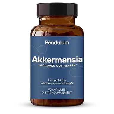 Pendulum Akkermansia Probiotic with Prebiotic Fiber - Delayed Release Capsules, Third-Party Tested, Authentic 100M AFU Live Strain for Gut Health & GLP-1 Support for Men & Women (90 Capsules, 1-Pack)