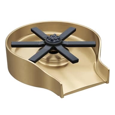 KRAUS CleanMate Glass Rinser for Kitchen Sink in Spot-Free Brushed Brass Color Finish, KGR-500SFBB