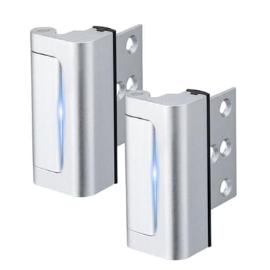 2 Pack Home Security Door Lock,with 3" Stop Withstand 800 lbs (Silver)