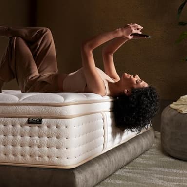 OFFTR z Queen Mattress 12 Inch Mattress Queen Size in a Box,Superior Hybrid Mattress with Memory Foam for Extra Lumbar Support,Maximum Support,Zoned Spring