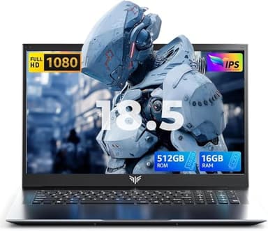 Laptop 18.5 Inch with 8000 mAh Battery,Intel N150 Quad-Core Processor UP to 3.6GHZ,16GB DDR4 RAM 512GB SSD,WiFi,Full HD IPS Display,2026 Windows 11 Laptops Computer for Business Office Student