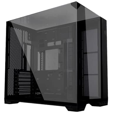 Lian Li O11 Vision Compact ATX Mid-Tower Gaming PC Case - Aluminium & Tempered Glass Black PC Case