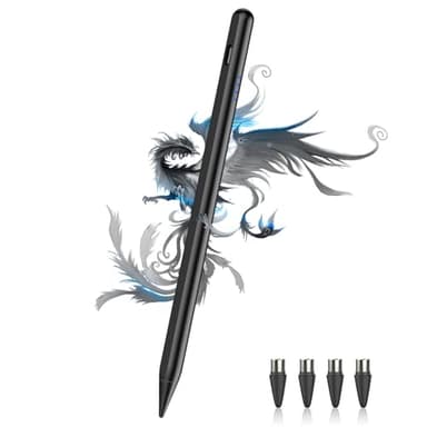 Stylus Pen for A9+ Tablet Power-Display Android Stylus Pen POM Tip Magnetic Rechargeable Stylus Compatible with Samsung Tab A9+, iPhone, and Other Android Smartphone and Tablet Devices-Black