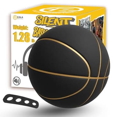 Ealacritas Size 7 (29.5") Grooves Indoor Silent Basketball, Real Basketball Weight, Non-Compressed Shipping, Professional PU Foam, Ideal for Indoor Silent Practice Dribble