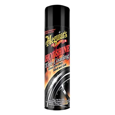 Meguiar's Hot Shine High Gloss Tire Coating, Give Tires a Deep Wet Shine and Long-Lasting Protection with an Advanced Self-Spreading Formula, 15 Oz Aerosol Spray Can