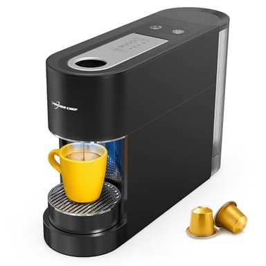 PURHUGO CHEF Espresso Coffee Machine, Compatible with Nespresso Original Pods, One-Touch with Illuminated Brew Zone, 20 Bar Pump, 33.8oz Removable Tank, Compact Design, CM-C07-A