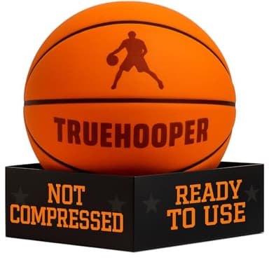 TRUEHOOPER Silent Basketball – Size 7 Indoor Basketball (PRO Version) - Grooved Foam Ball for Quit Dribbling and Indoor Training – Higher Bounce Noiseless Ball - Non-Deforming Packaging