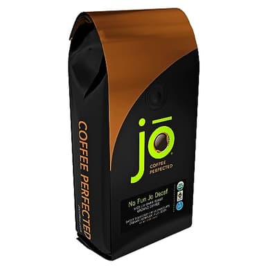 NO FUN JO DECAF: 12 oz, Organic Decaf Ground Coffee, Swiss Water Process, Fair Trade Certified, Medium Dark Roast, 100% Arabica Coffee, USDA Certified Organic, Chemical & Gluten Free by Jo Coffee®