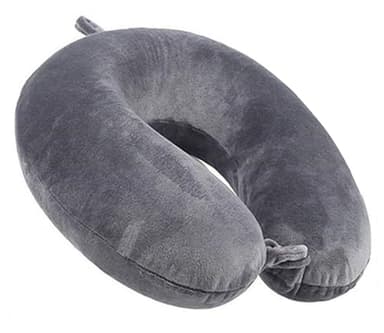 GDEOUP Travel Pillow 100% Pure Comfortable U Shape Memory Foam Pillows Neck and Head Support Portable Travel Neck Pillow Suitable for Planes Airplane for Traveling,Train,Self-Drivingng Car,(Grey)