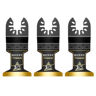 Hiinny 3PCS Titanium Oscillating Tool Blades, Professional Universal Titanium Oscillating Saw Blades Multitool Blades Kits for Metal Wood Plastics, Dewalt Milwaukee Ryobi Fein