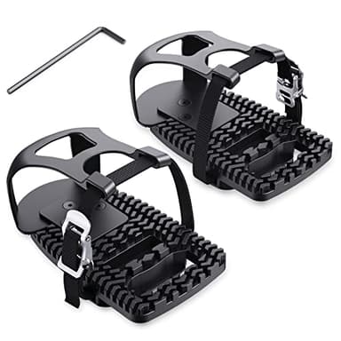 Toe Cages Compatible with The Peloton Bike, Kelecuia Toe Cage Pedals Adapters for Regular Shoes, Pedals Shoe Cage, Convert Look Delta Pedal to Toe Clip Straps, Ride with Sneakers