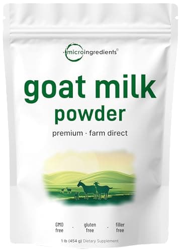 Micro Ingredients Goat Milk Powder, 1 Lb | Grass-Fed Australian Source | Pure, Easily Digested Formula | High in Protein, Calcium & Probiotics | Non-GMO, Gluten-Free, Pet Friendly
