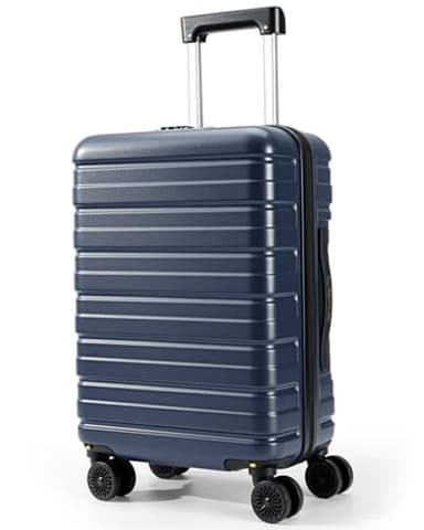 Lekesky 16 Inch Underseat Carry On Luggage Airline Approved, Hard Shell Suitcase with TSA Lock, Lightweight Spinner Wheels Durable ABS Compact Carry-On for Travel Weekend Trips Men Women, Blue