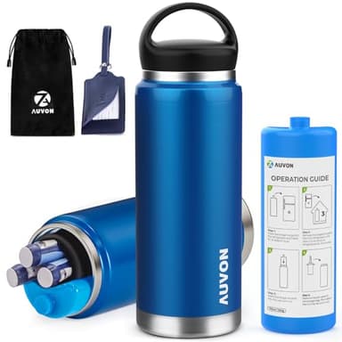 AUVON Large Insulin Pen Cooler for 3-6 Pens with Medical Tag, TSA Approved Insulin Travel Cooler with Portable Handle, Diabetic Travel Case with Gel Ice Pack and Anti-freezing Drawstring Bag