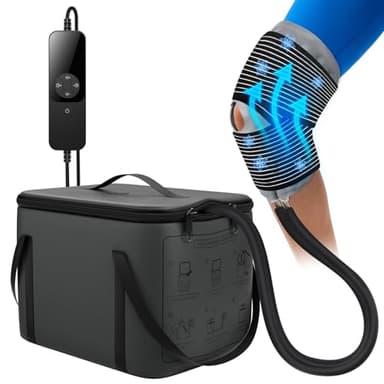 Ice Machine for Knee After Surgery, 6 Timers 5 Speed Levels, Cold Therapy Machine Knee Replacement, Knee Ice Pack Machine, Cryotherapy Pain Relief System