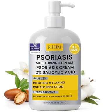 Rida Hair Research Institute Psoriasis Cream for Itchy Scalp, Face & Body | Eczema Cream for Adults | Psoriasis Treatment for Skin | Itching, Irritation & Redness Relief | XL Size