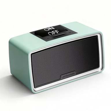 Lamborsafe One-Button Music Player for Seniors, Simple Music Player for Elderly & Dementia Patients, MP3 Player Device with 32GB TF Card, Gift for Alzheimer’s, Visually & Mobility-Impaired (Cyan)