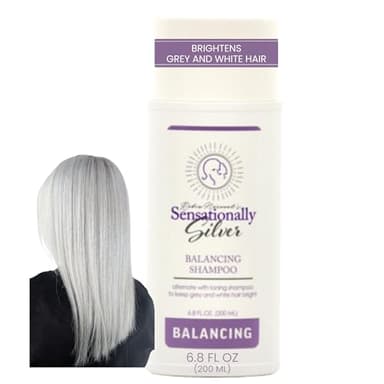 Sensationally Silver Balancing Shampoo for Grey Hair and White Hair for Women and Men – Prevents Over-toning While the Gentle Formula Maintains Softness and Shine - 6.8 oz.