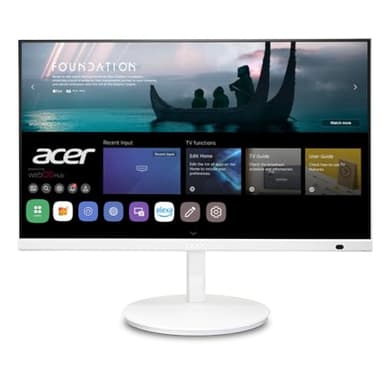 acer CS242Y 23.8” IPS Full HD Smart Monitor | WebOS | Streaming TV | Bluetooth | Wireless Projection | iOT Device for Smart Home | Height Adjustable, Swivel, Tilt & Pivot | 3Wx2 Speakers | sRGB 99%