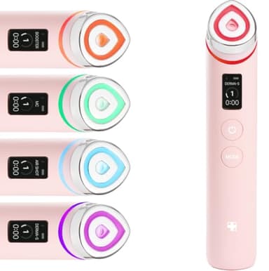 medicube Booster Pro | 6-in-1 Real Glass Glow Beauty Massager | for Clear, Radiant, Firmer-Looking Skin | Korean Skin Care | Pink