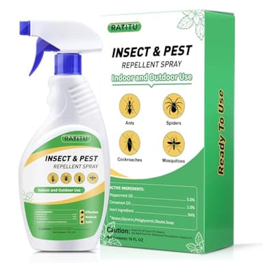 Peppermint Oil Insect and Pest Repellent Spray, 16 OZ Insect Repellent Spray for Ants, Spiders, Cockroaches, Mosquitoes, Indoor & Outdoor Bug Repellent for Insects, Pet & Human Safe Natural Formula