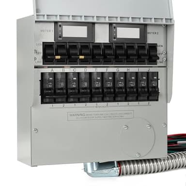 Generator Transfer Switch,50A Pro/Tran2 10-Circuit 2 Manual Transfer Switch,Marked