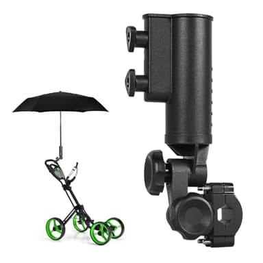 WEIMELL Heavy-duty Golf Push Cart Umbrella Holder 180° Adjustable for Stroller Bicycle Bike Wheelchair Mobility Scooter Beach Chair Windproof Universal Umbrella Bracket