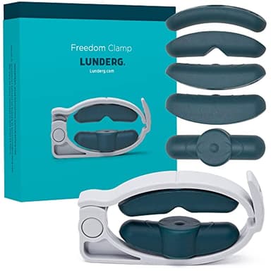Freedom Clamp by Lunderg - The Most Advanced Incontinence Clamp for Men with Innovative Pro-Hinge for Top-Down Pressure & 5 Different Fittings for Superior Adjustability - Male Incontinence Products