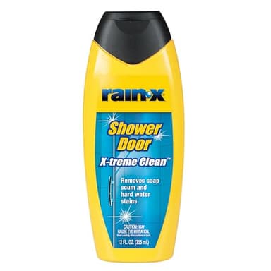 Rain-X 630035 X-Treme Clean Shower Door Cleaner, 12 Fl. Oz, Formulated To Clean Glass Shower Doors - Easy To Use, Removes Soap Scum, Dirt, Hard Water Build-up, Calcium, Lime Stains And Rust Stains