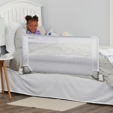 Regalo Safety Swing Down Bed Rail Guard for Toddlers, 43" Bed Safety Rail with Patented Gap Guard, Toddler Bed Rail Fits Twin, Full & Queen Beds, Guard Rail for Kids Bed, American Designed & Owned