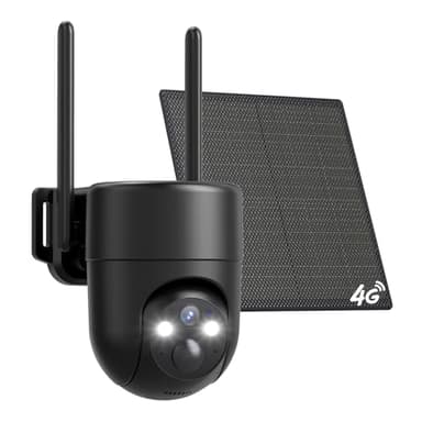 ELYSOO 4G LTE Cellular Security Camera, No WiFi Security Camera Outdoor Wireless with 360°Full View, Unlimited Data Plan, 2K Color Night Vision, Motion Alert, Built in SIM Card