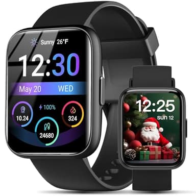 JeeJTek Smart Watches for Men Women - 1.83" HD 2025 Fitness Tracker with 100 Sports Modes, Heart Rate/Sleep Monitor, Bluetooth Call & Music Control IP68 Waterproof for iPhone/Android