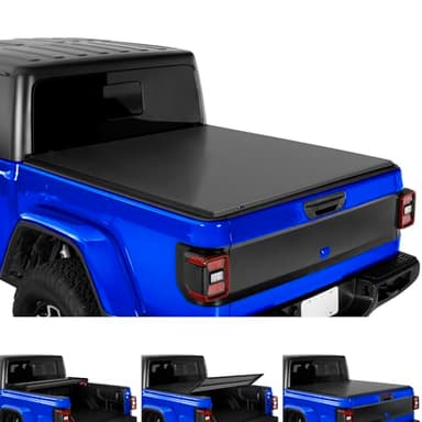 Tyger Auto T3 Soft Tri-fold Truck Bed Tonneau Cover Compatible with 2020-2026 Jeep Gladiator JT | 5' (60") Bed | TG-BC3J1060