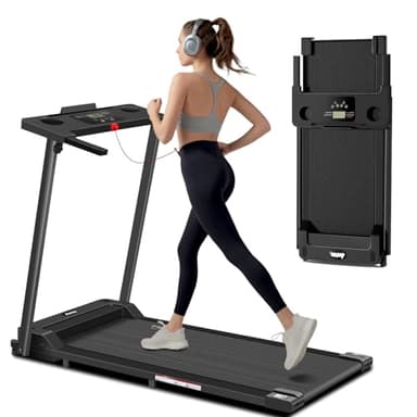 AoraPulse Portable Foldable Treadmills for Home, Small Folding Treadmill for Home Office with 300 LBS Capacity, Walking Running Exercise Electric Compact Treadmill with LED Display