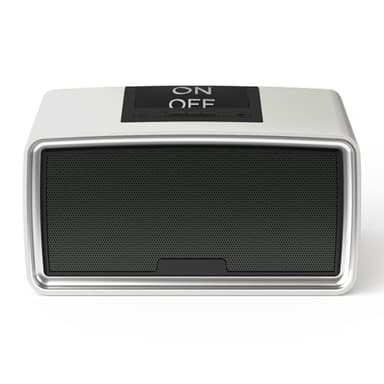 iGuerburn Simple Music Player for Dementia Elderly Seniors Easy MP3 Player as Alzheimers Dementia Visually Impaired Patients Product Gift One-Touch Controls ON/Off Retro Music Box (White-Gray)