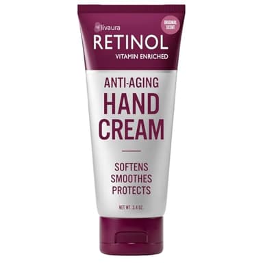 Retinol Anti-Aging Hand Cream – The Original Retinol Brand For Younger Looking Hands –Rich, Velvety Conditions & Protects Skin, Nails & Cuticles – Vitamin A Minimizes Age’s Effect on Skin