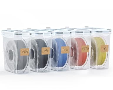 YOOPAI Filament Storage Box - 5 Pack Filament Container for 3D Printing Sealing and Protection - Portable Storage Box with Desiccants&Label for Home&Office,Water-Proof and Dust-Proof 4.0L(9.03*8*3)