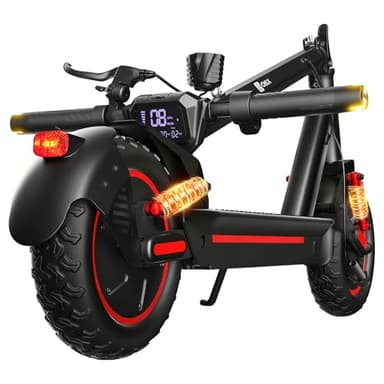 OBX Electric Scooter Adults, Offroad E Scooters 1200W Motor Up to 30MPH & 33Miles Range, 10" All Terrain Tire Fast Escooter with Turn Signals & APP Cruise for Men Teens Girls Bike, UL-2272 Certified