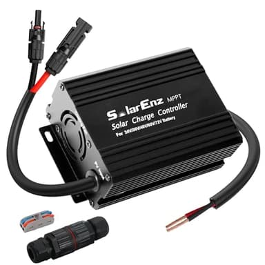 12A Boost MPPT Solar Charge Controller Solar Panel Regulator for24V/36V/48V /60V/72V Lead-Acid, LiFePO4, Gel, Flooded Batteries etc in Golf Cart,eBike,Club Car, Scooterand Solar System