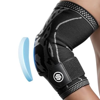 Elbow Compression Sleeve for Tendonitis , Bursitis Elbow Pad Brace – Elbow Brace with Side Springs & Foam Padding for Olecranon Joint Pain, Arthritis, Bursa Protection, Men & Women(Black, X-Large)