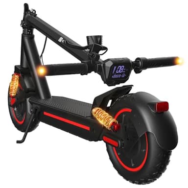 Electric Scooter Adults 10" Off-Road Pneumatic Tire 1200W Motor Max 33 Miles Long Range, 30 MPH Top Speed with Cruise Control, Dual Suspensions, Turn Signals Foldable E-Scooter, UL-2272 Certified