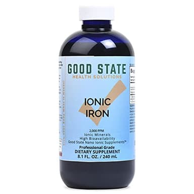 Good State Liquid Ionic Iron (48 servings at 10 mg elemental, plus 2 mg fulvic acid - 8 fl oz)