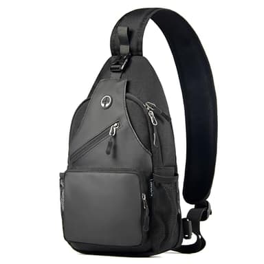 Javolto Sling Bag for Men Crossbody Backpack, Small Sling Backpack Mens Shoulder Bag, Casual Daypack Hiking Bag for Travel