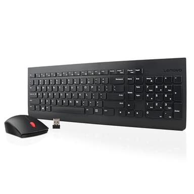 Lenovo 510 Wireless Keyboard & Mouse Combo, 2.4 GHz Nano USB Receiver, Full Size, Island Key Design, Left or Right Hand, 1200 DPI Optical Mouse, GX30N81775, Black